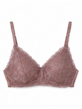 Danskin Mauve Pink Lace Bralette  Formed Cups Wireless – Size Small EUC